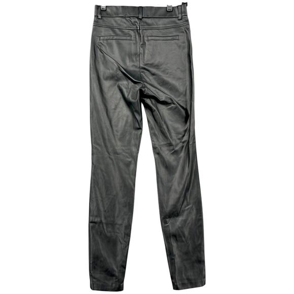 Zara Black‎ Faux Leather Skinny Pants Zipper Ankles High-Waisted Womens Small - Picture 2 of 8